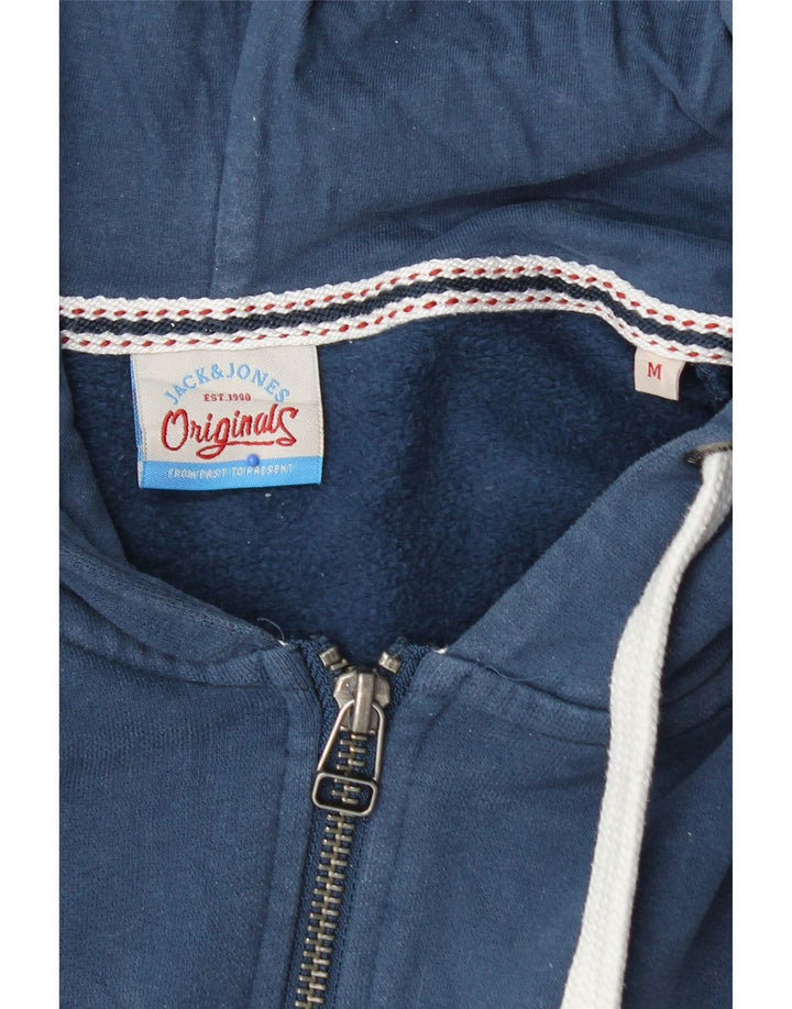 JACK & JONES Boys Graphic Zip Hoodie Sweater 13-14 Years Medium Blue