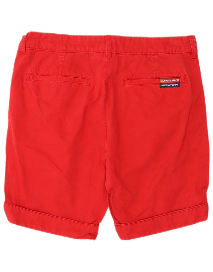 Pantaloncini chino da uomo SUPERDRY medi W32 in cotone rosso