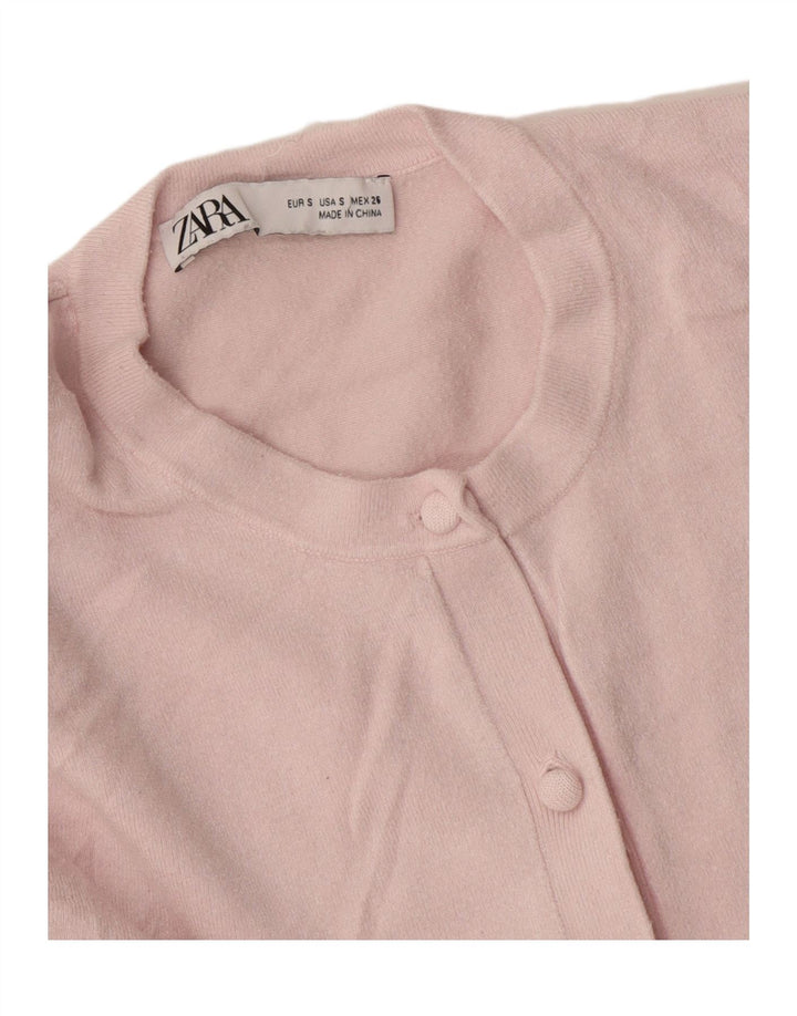 Maglione cardigan da donna Zara UK 10 piccolo rosa