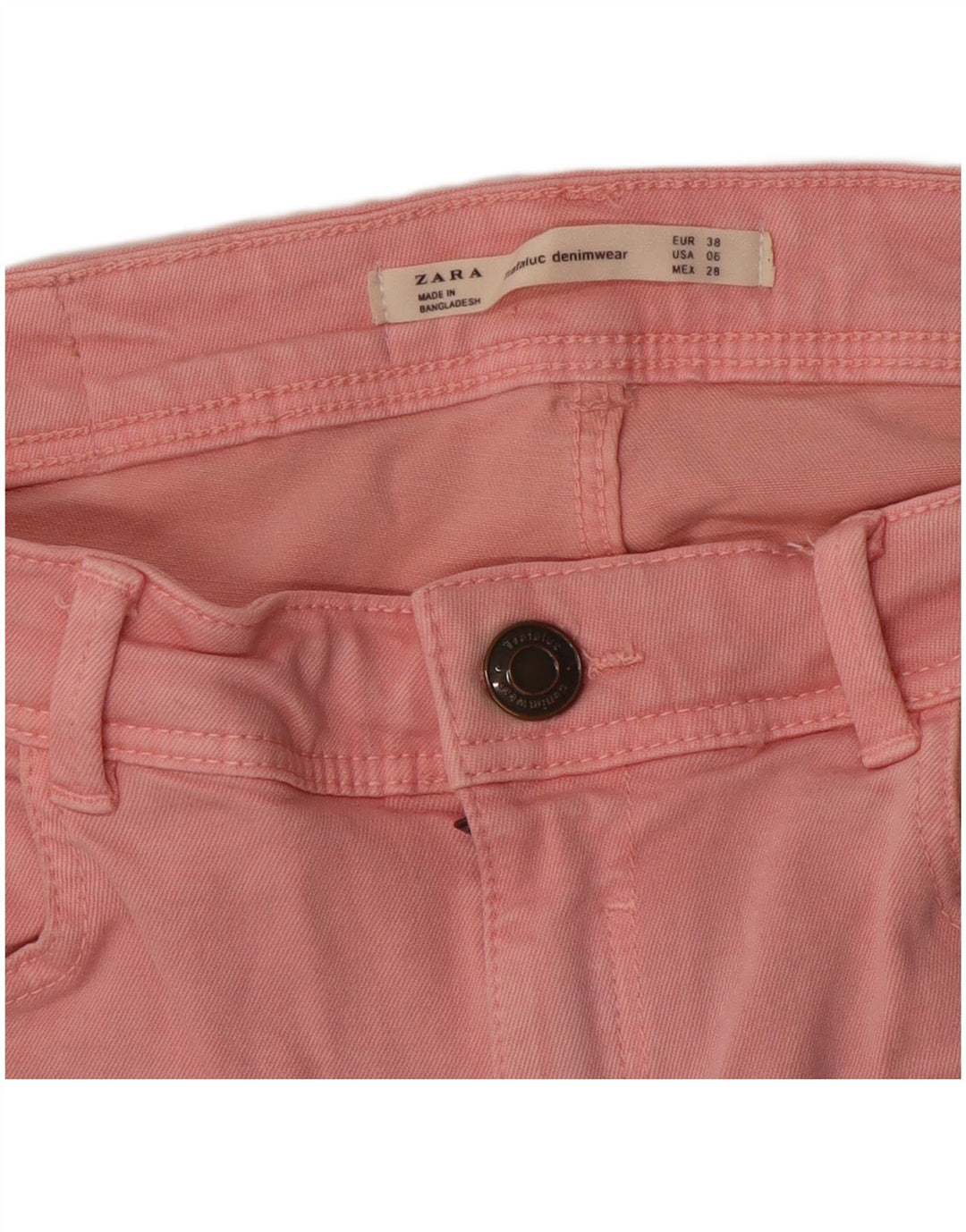 Jeans skinny da donna ZARA EU 38 Small W28 L31 Rosa