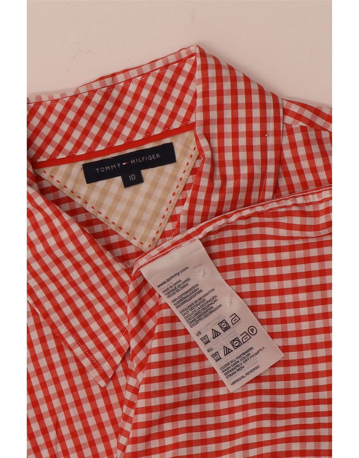 Camicia da donna Tommy Hilfiger US 10 Large Red Gingham Cotton