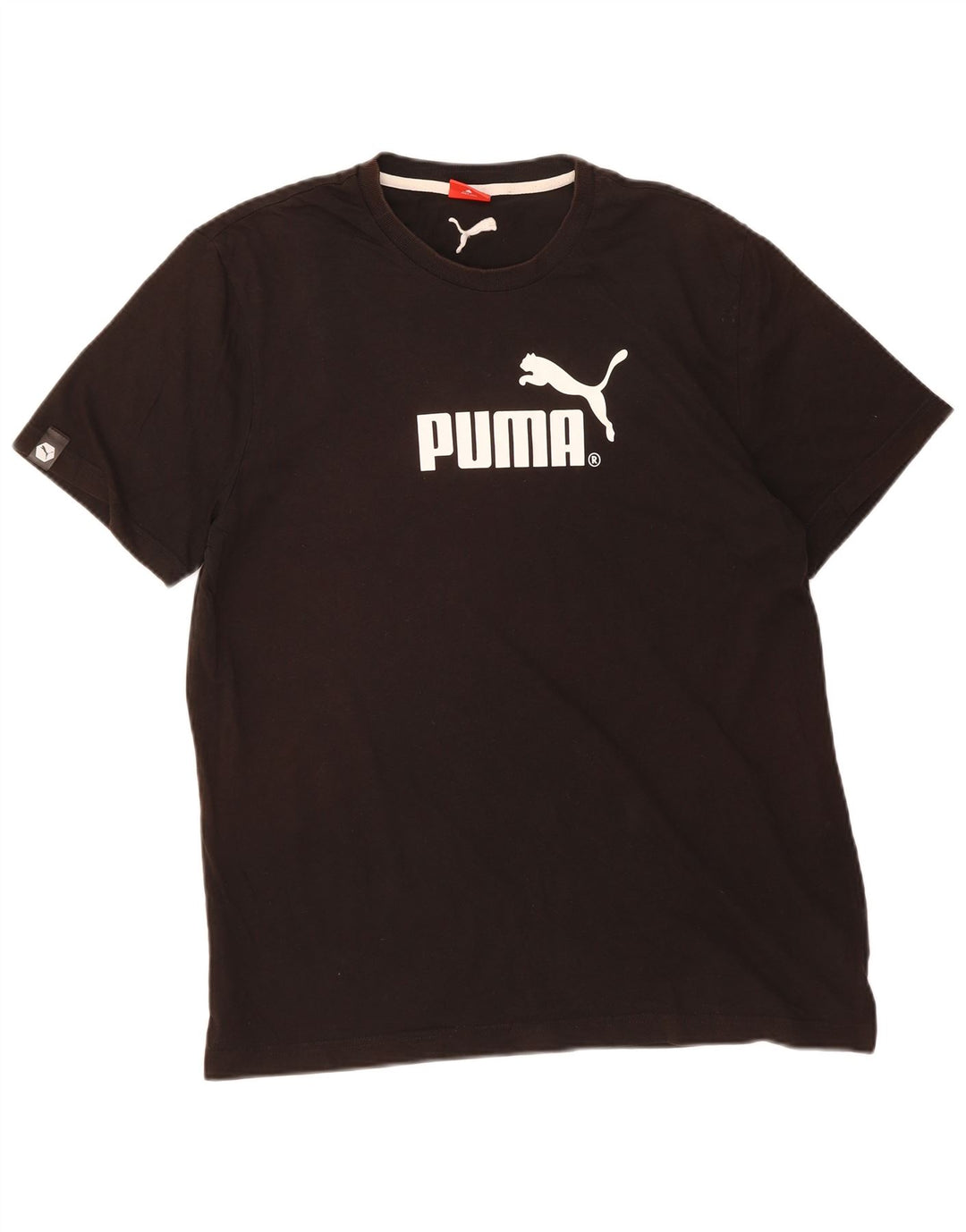 PUMA Mens Graphic T-Shirt Top XL Black Cotton