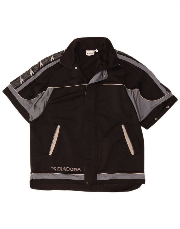 Giacca da tuta da uomo a maniche corte Diadora UK 38 Medium Nera