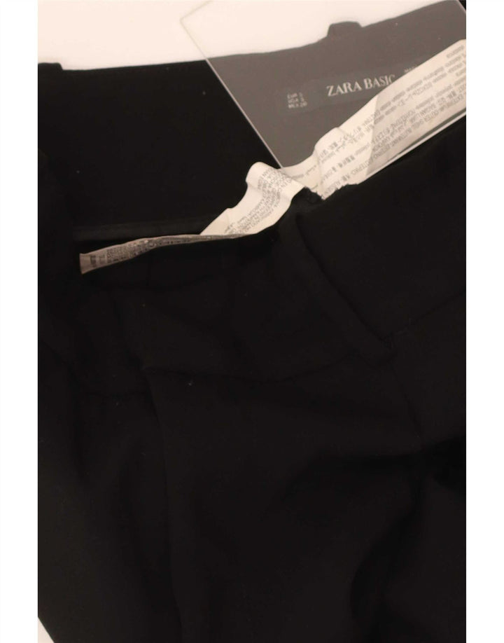 Pantaloni da abito con pegging da donna Zara piccoli W26 L27 poliestere nero