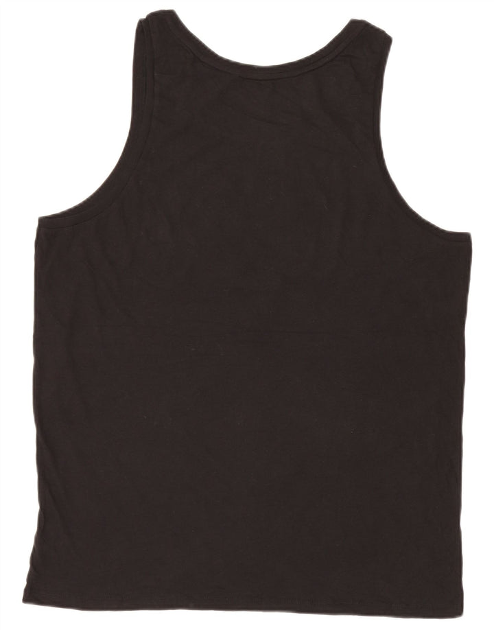 Canotta grafica da uomo Guess grande in cotone nero