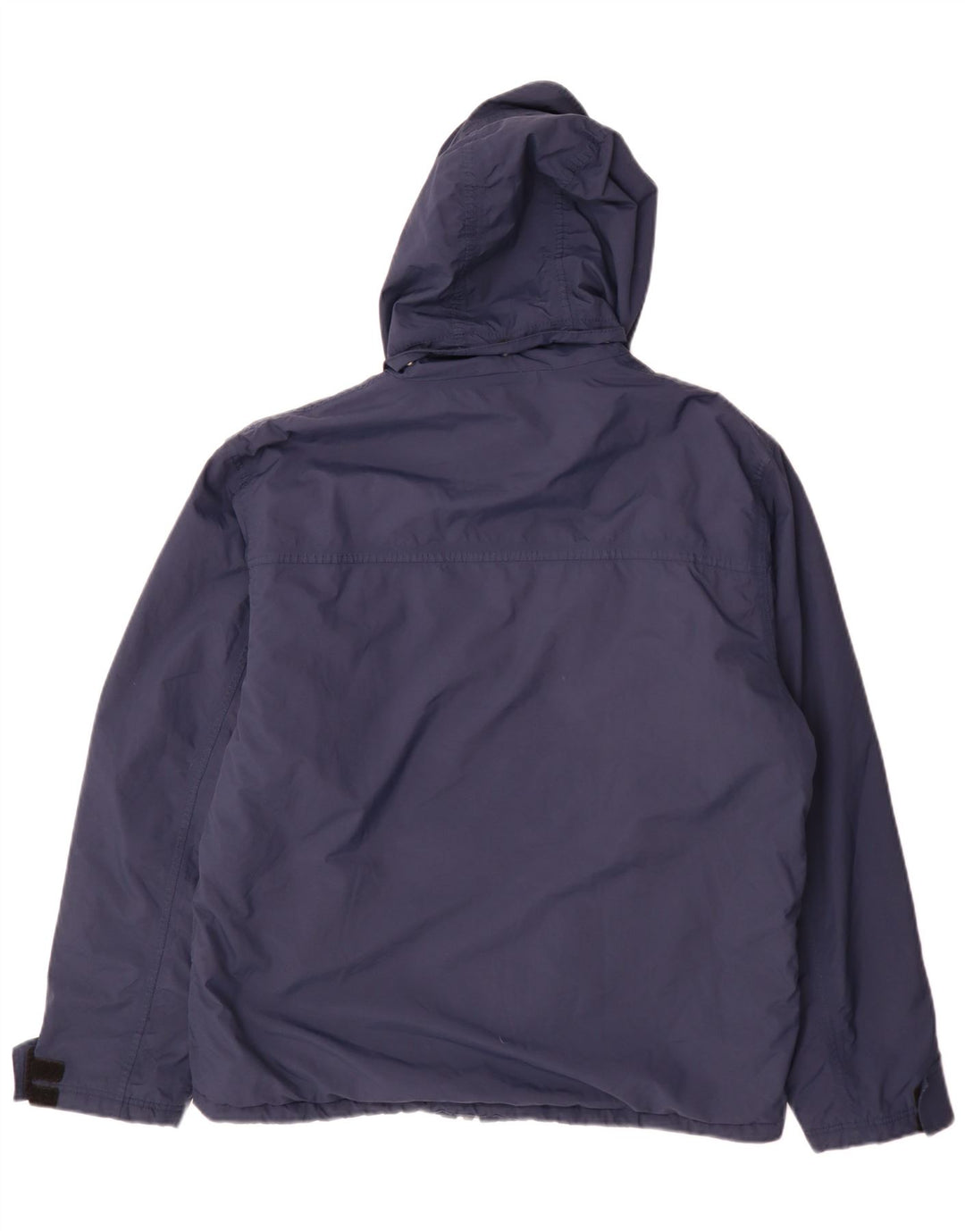 Giacca a vento con cappuccio da uomo Asics UK 38 media blu navy in poliammide