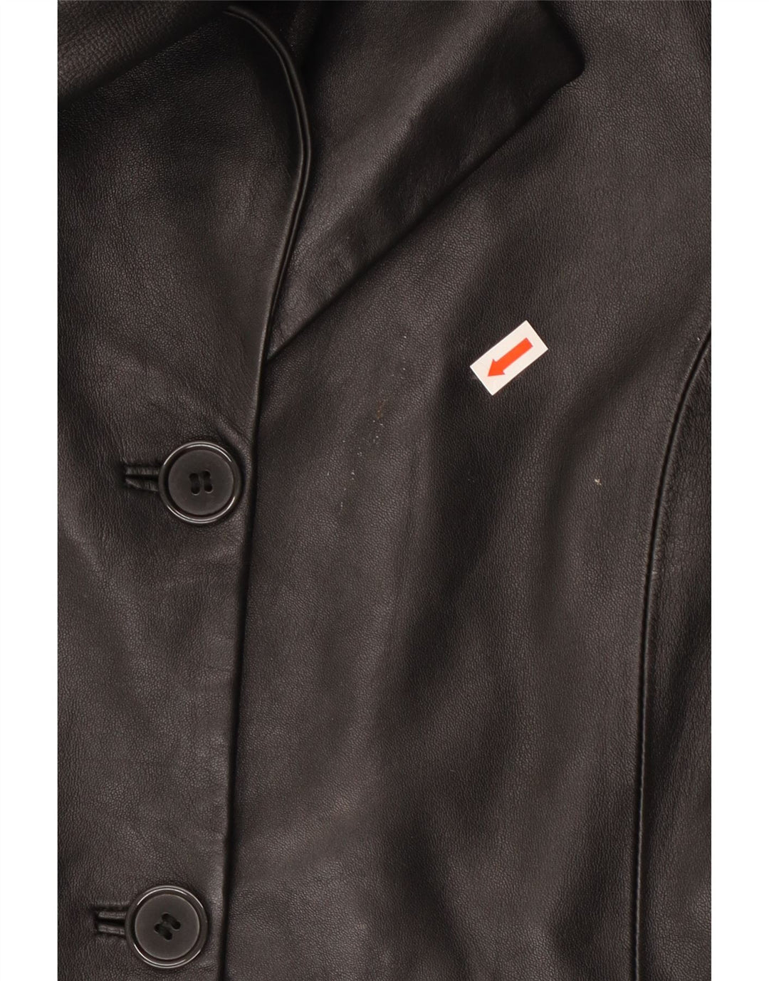 Cappotto in pelle da donna Cofi UK 12 Medio in pelle nera