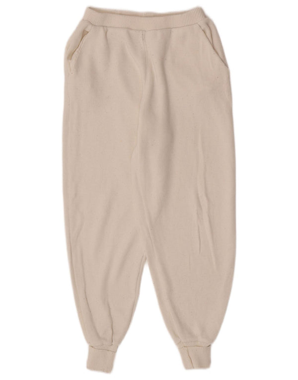 Pantaloni da tuta da donna Zara vestibilità ampia, pantaloni da jogging UK 8 piccoli, bianco sporco
