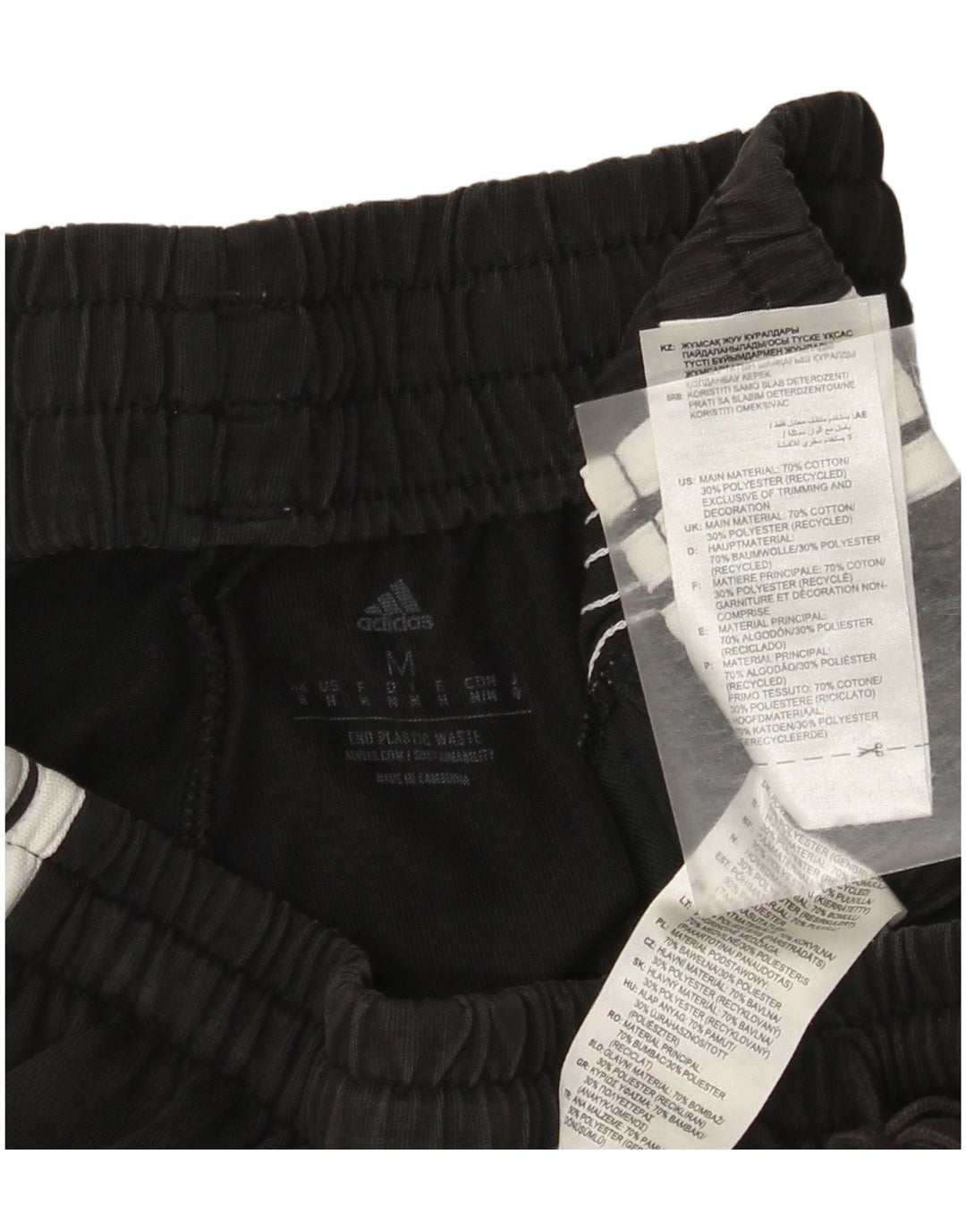 Pantaloni della tuta da donna Adidas UK 14 cotone medio nero