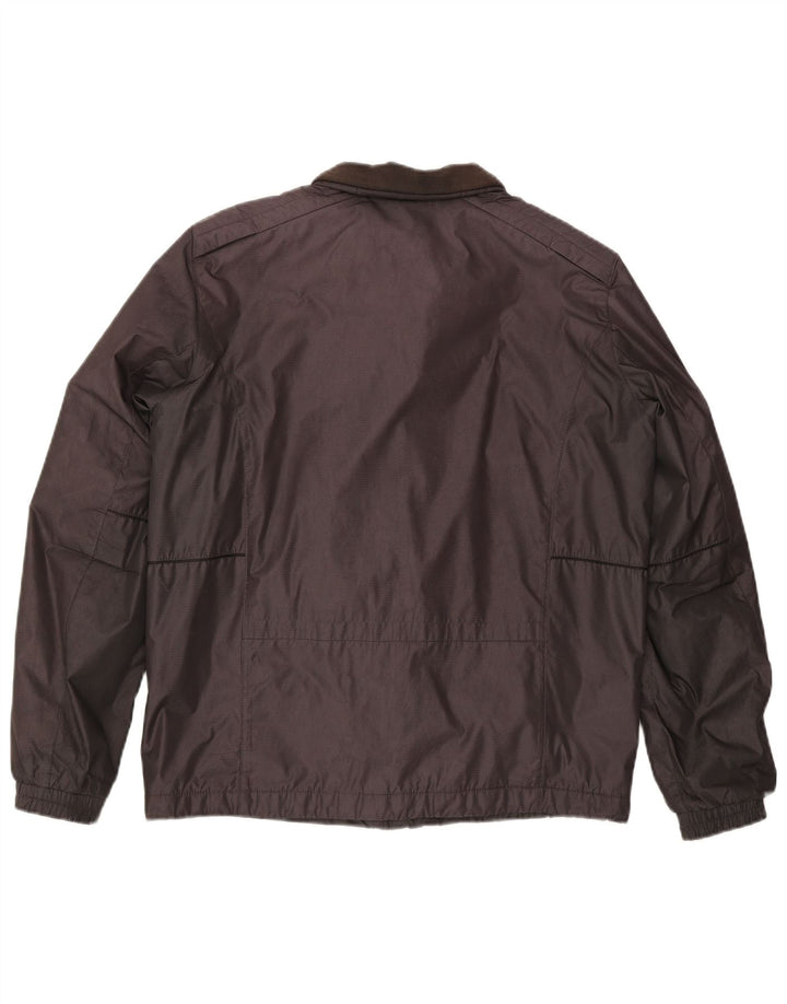 HUGO BOSS Mens Bomber Jacket UK 38 Medium Grey Polyester