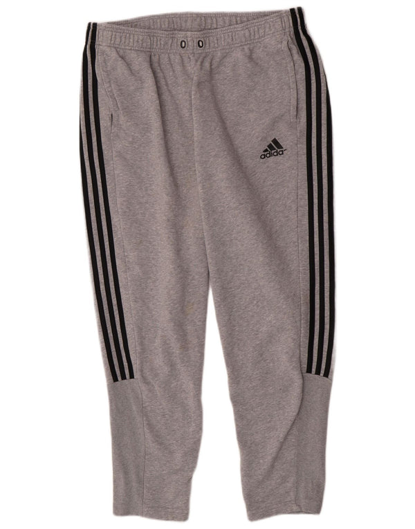 Pantaloni da tuta da uomo Adidas XL in cotone chiazzato grigio