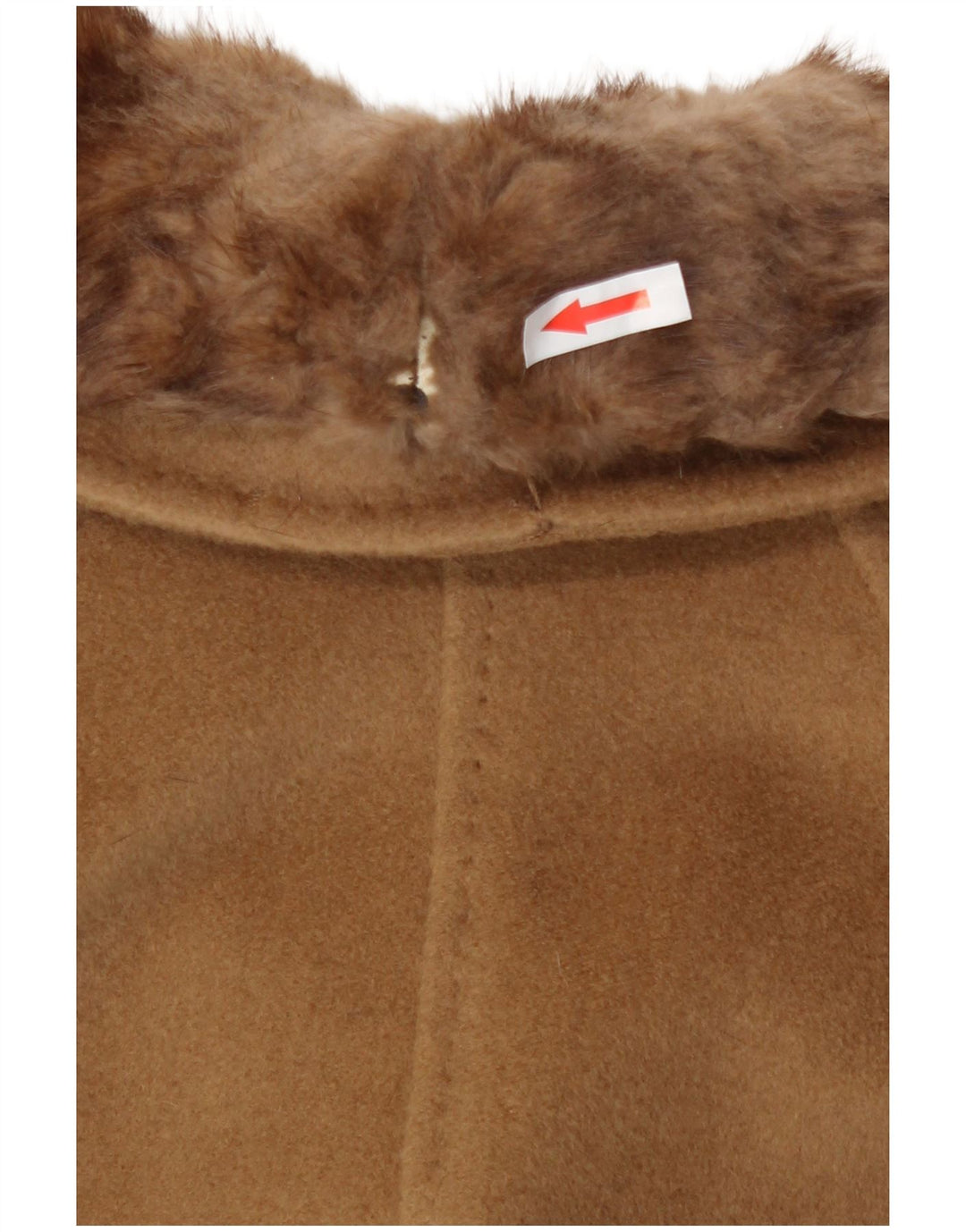Cappotto vintage da donna vestibilità ampia UK 14 marrone medio