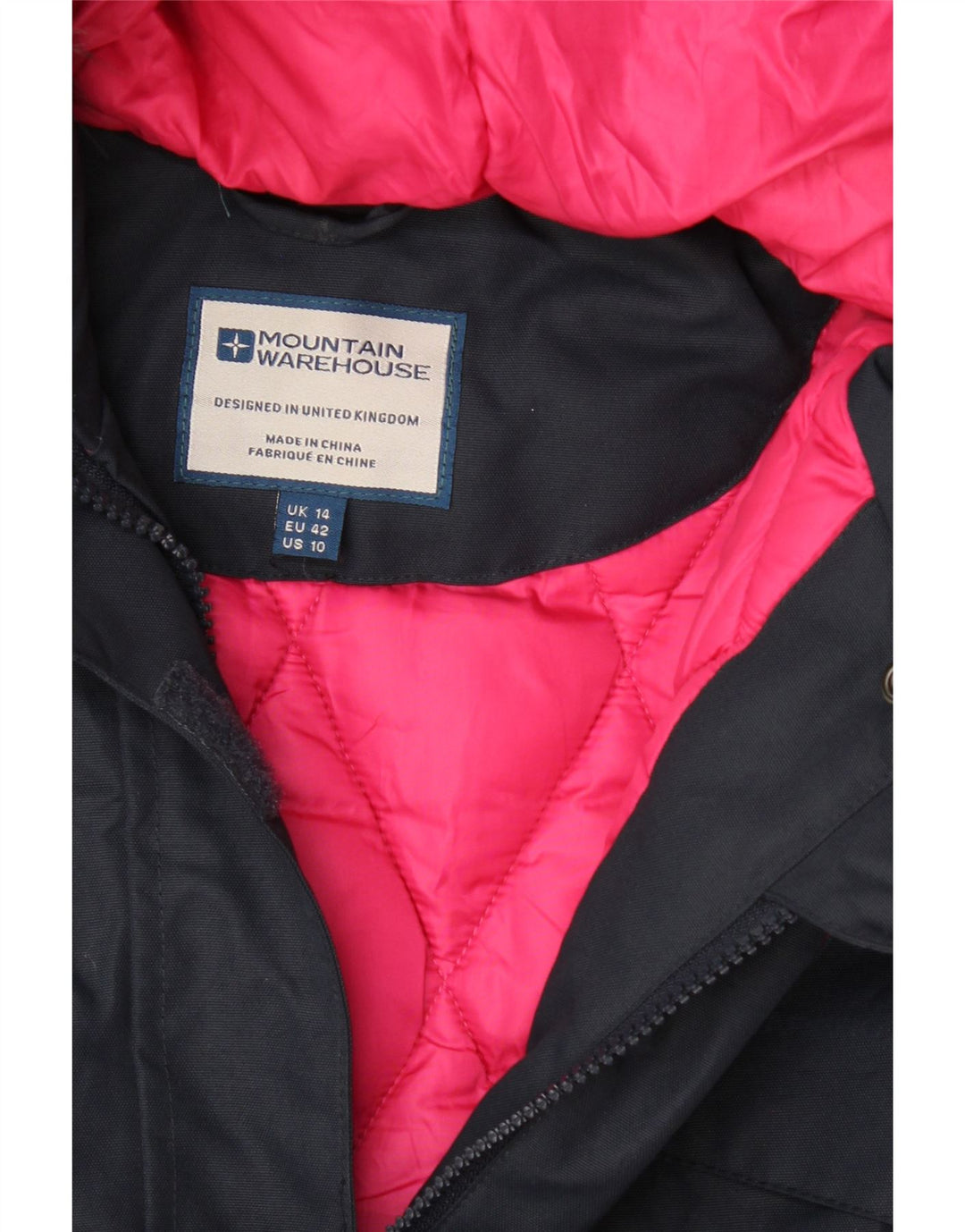 MOUNTAIN WAREHOUSE Giacca parka da donna con cappuccio UK 14 grande blu navy