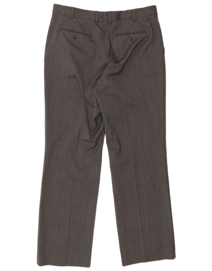 Pantaloni da abito dritti da uomo Ted Baker W34 L31 Grigi
