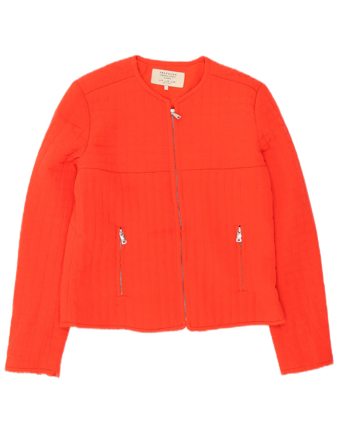 Giacca trapuntata Trafaluc da donna Zara UK 14 Poliestere arancione medio