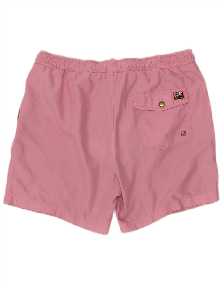 Pantaloncini da bagno da uomo Superdry XL rosa poliestere