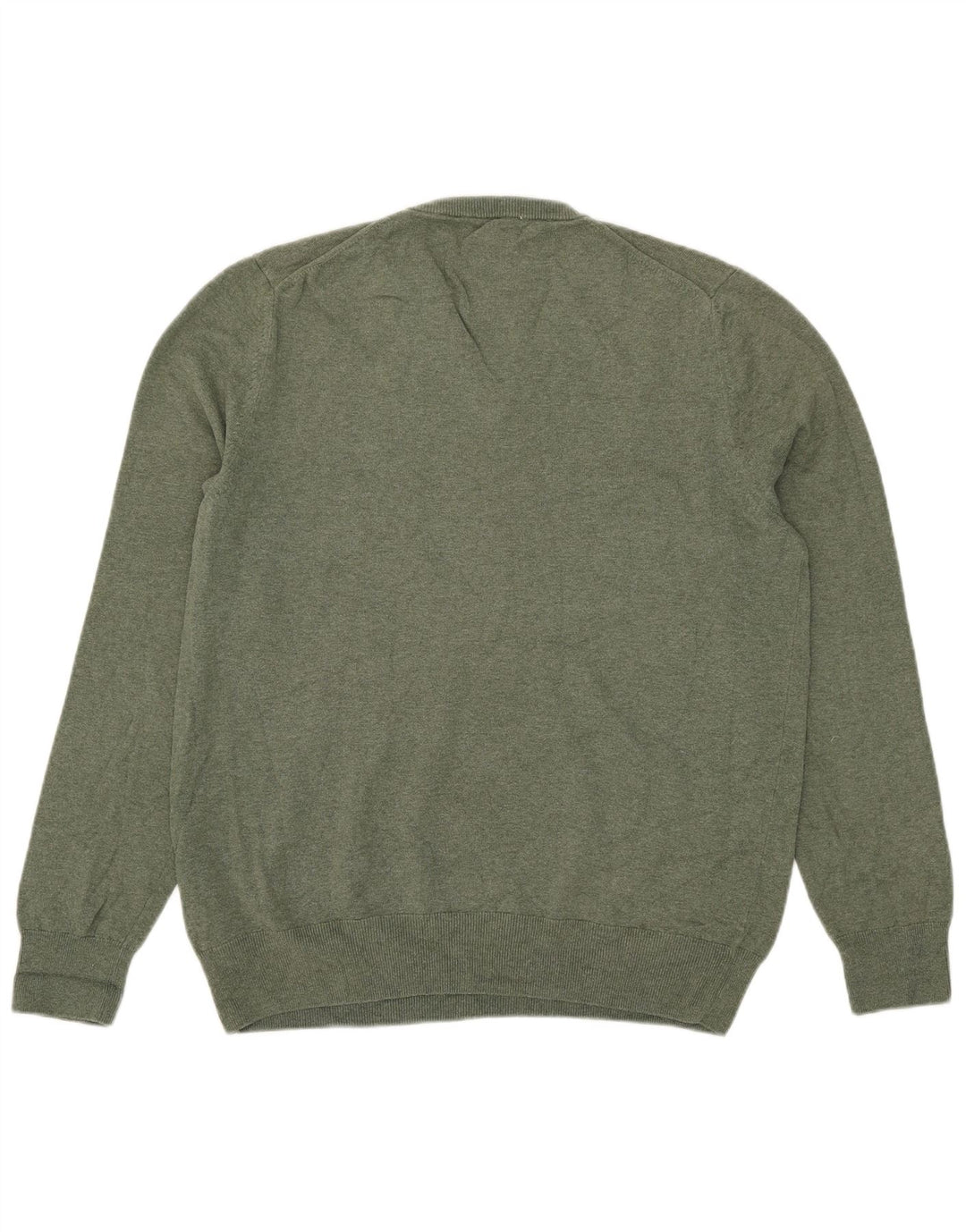 Maglione da uomo con scollo a V Marks & Spencer grande in cotone verde