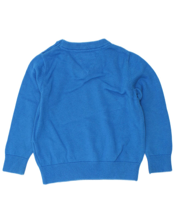 Maglione maglione con scollo a V per neonato Tommy Hilfiger 9-12 mesi in cotone blu