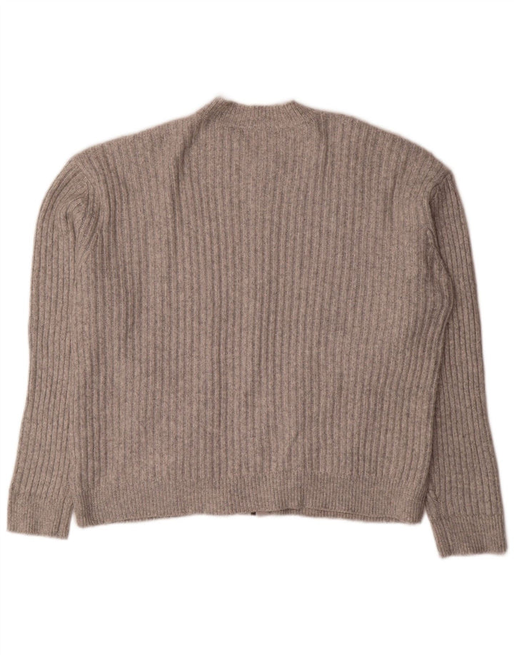 Maglione cardigan corto oversize da donna Marks & Spencer UK 16 grande grigio