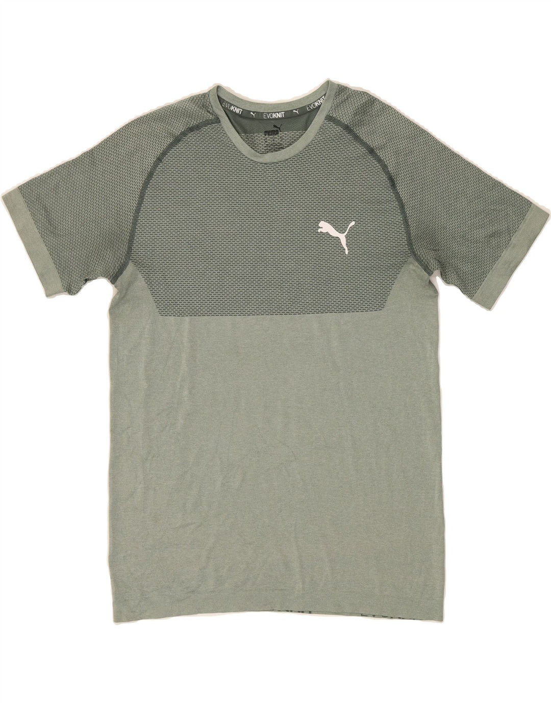 PUMA Mens T-Shirt Top Medium Green Polyester Vintage Puma and Second-Hand Puma from Messina Hembry 