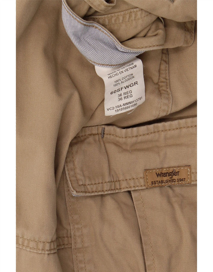 WRANGLER Mens Cargo Shorts W36 Large  Beige Cotton Vintage Wrangler and Second-Hand Wrangler from Messina Hembry 