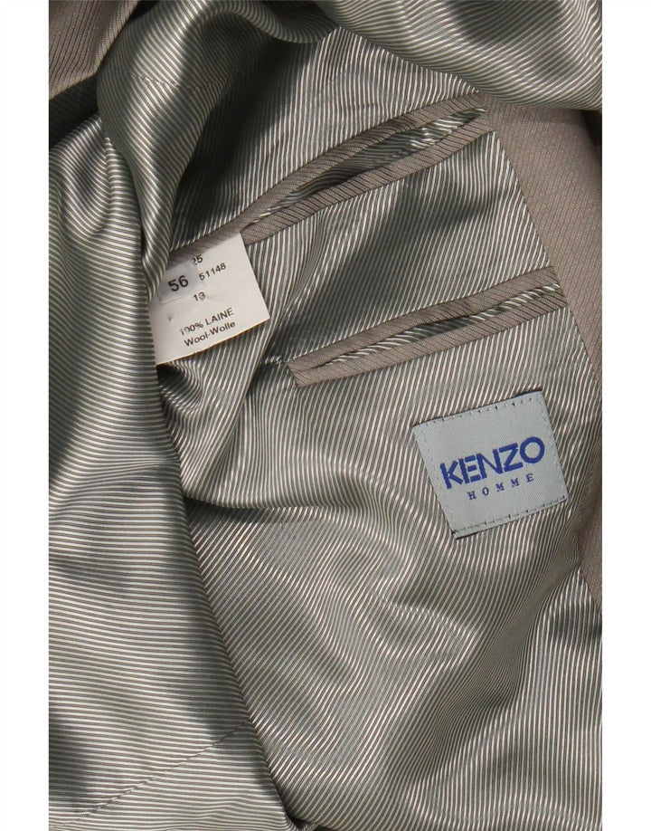 Giacca blazer a 3 bottoni da uomo Kenzo IT 56 3XL Beige Lana