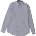 Camicia sartoriale da uomo Tommy Hilfiger taglia 40 15 3/4 percalle blu medio