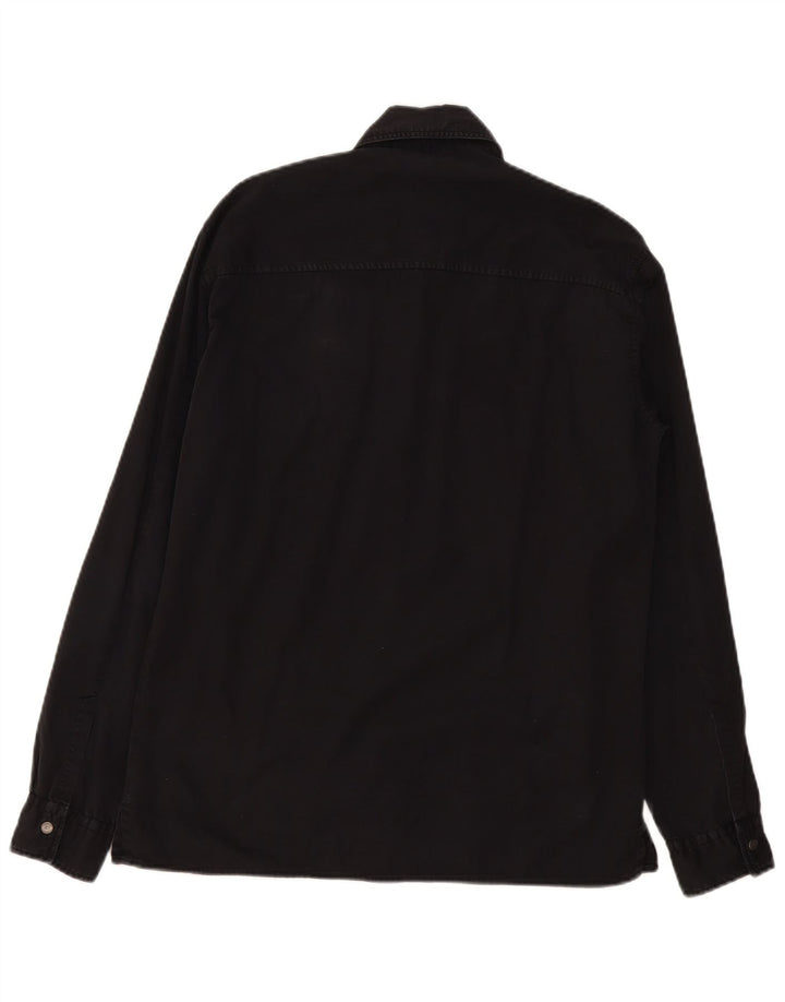 Camicia Trussardi Uomo in Denim Nero Medio Cotone