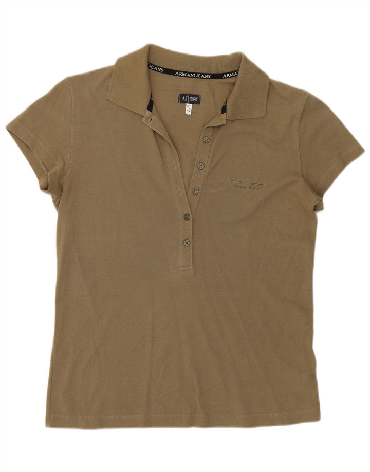 Polo da donna Armani UK 12 cotone kaki medio