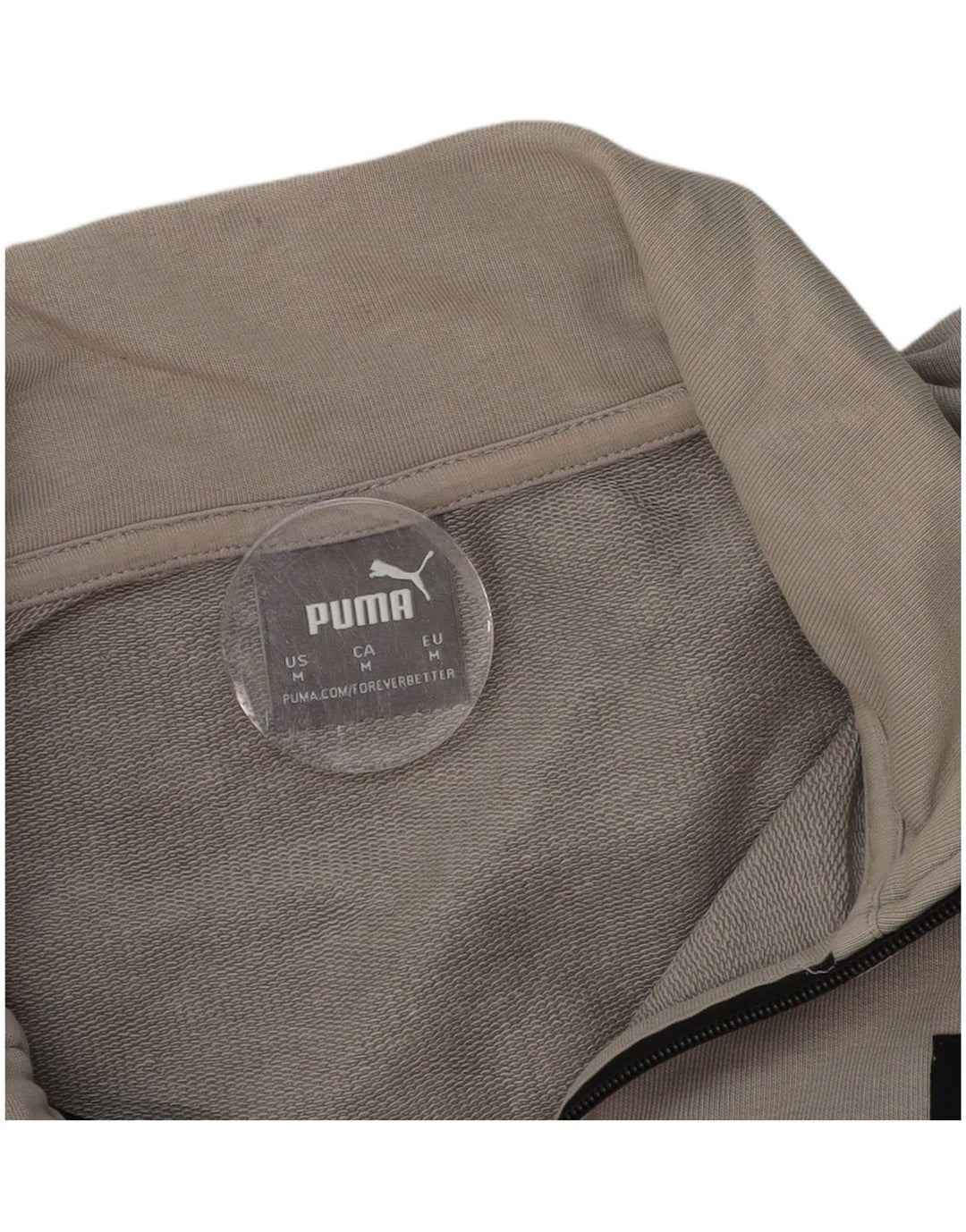 Felpa Puma Uomo con zip sul collo, maglione grigio medio