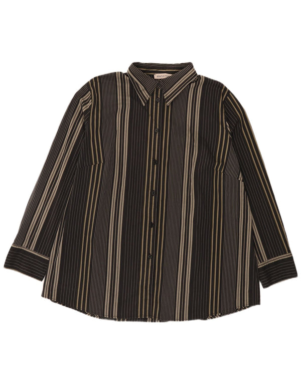 Camicia oversize da donna ELENA MIRO UK 18 XL a righe nere