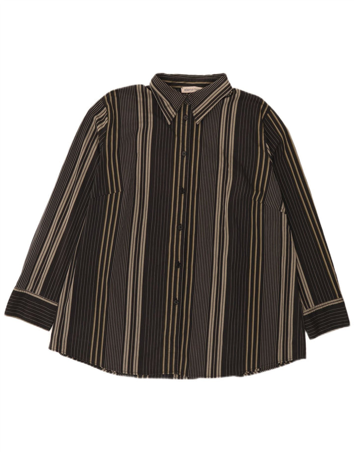 Camicia oversize da donna ELENA MIRO UK 18 XL a righe nere