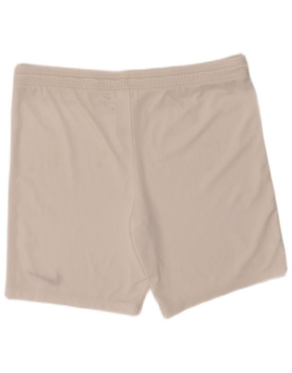 Pantaloncini sportivi Nike Dri Fit da uomo, grandi, in poliestere bianco