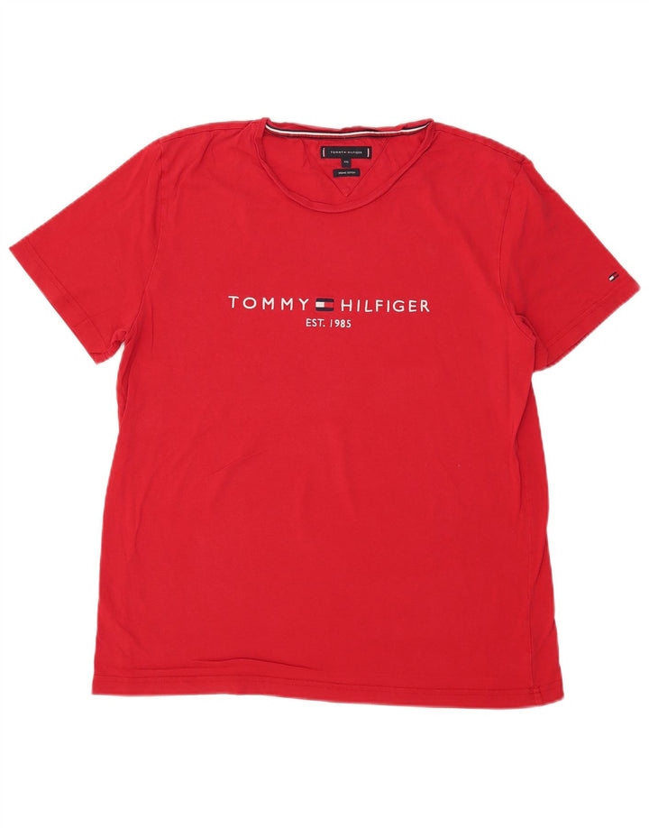 Tommy Hilfiger Donna UK 20 2XL Rosso Cotone