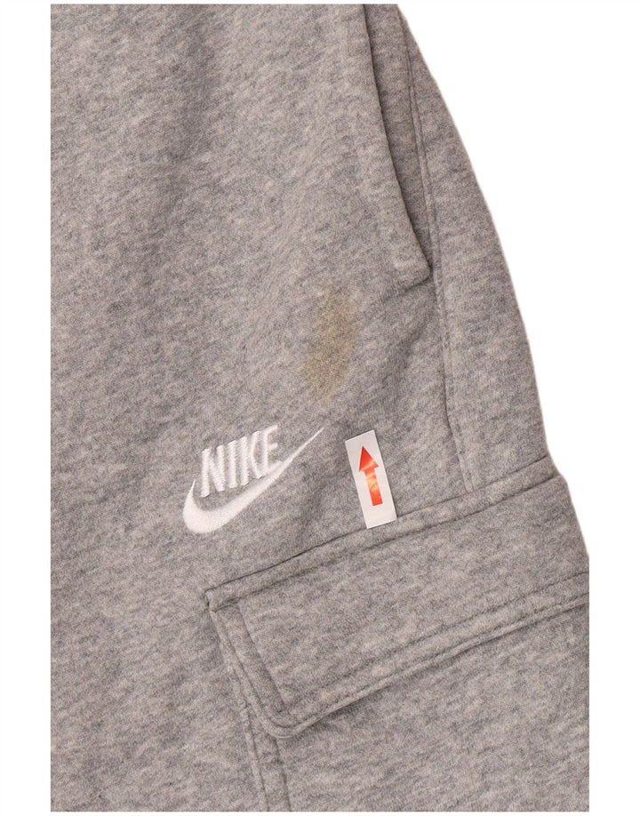 Pantaloni della tuta cargo Nike da uomo, pantaloni da jogging, grandi, in cotone grigio