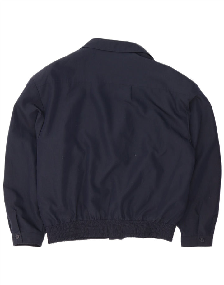 Giubbotto bomber da uomo Wampum UK 42 XL viscosa blu navy