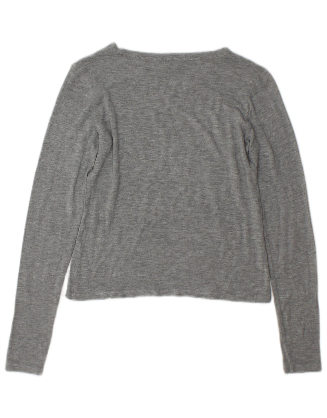 Top corto da donna Zara a maniche lunghe UK 10 piccolo grigio screziato