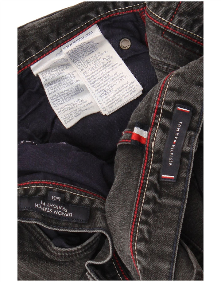 Tommy Hilfiger Uomo Denton Straight Jeans W36 L34 Cotone Grigio