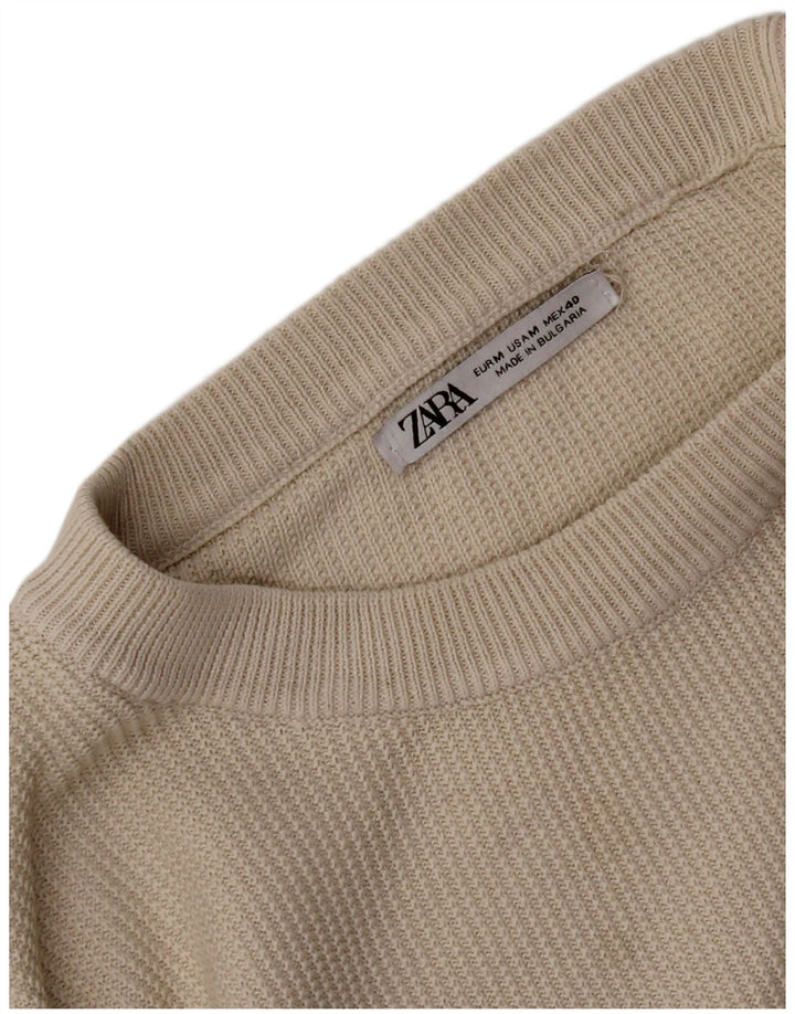 Maglione maglione girocollo da uomo Zara beige medio