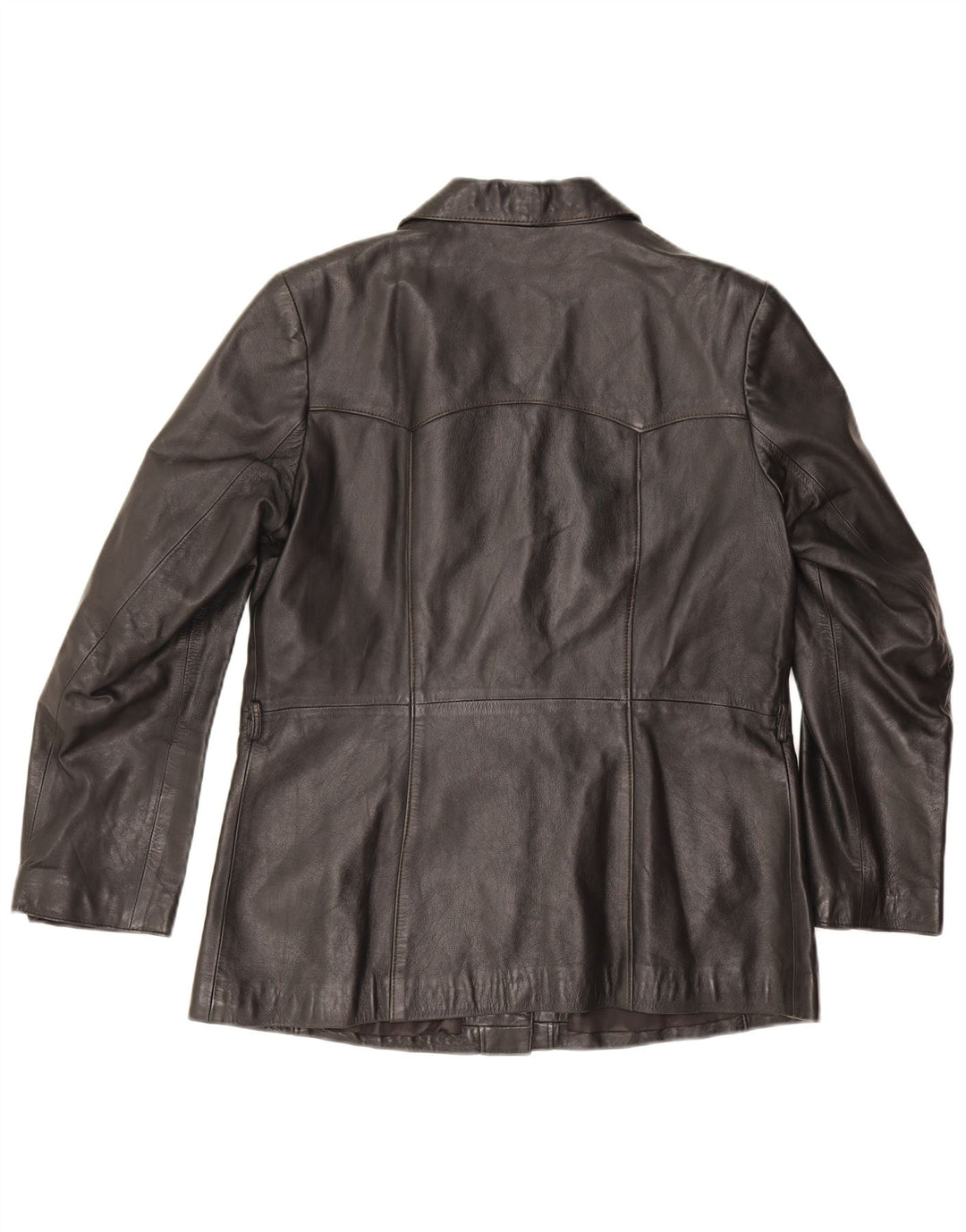 Giacca in pelle da donna vintage EU 42 grande in pelle nera