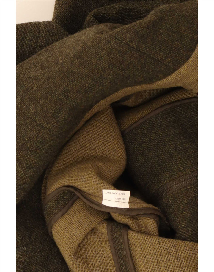 Soprabito da donna con zip intera Anna Sousa UK 10 piccolo in lana kaki
