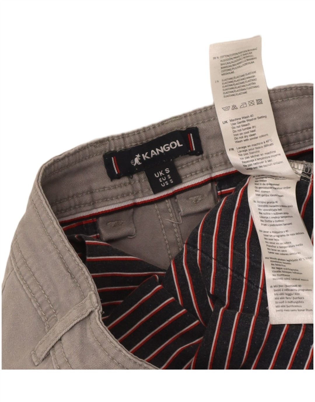KANGOL Mens Chino Shorts Small W32  Grey Cotton