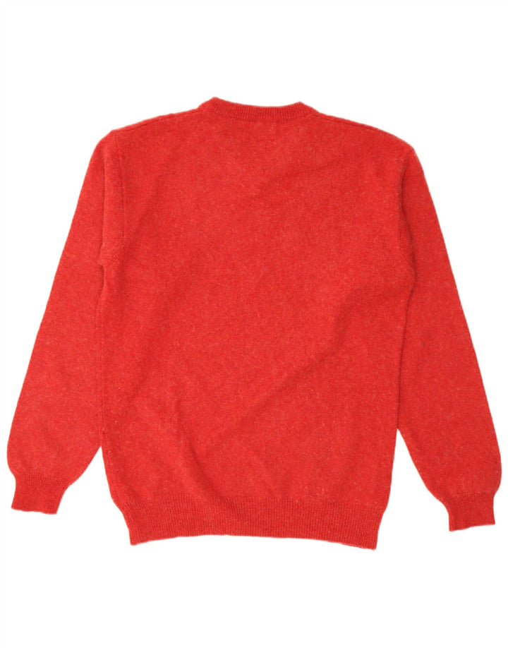 Marlboro Classics Maglione da uomo con scollo a V in lana rossa media