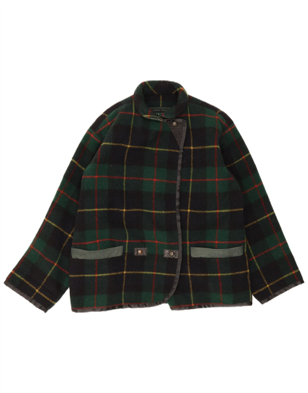 Giacca blazer da donna vestibilità ampia Penny Black IT 40 piccolo lana a quadri verdi