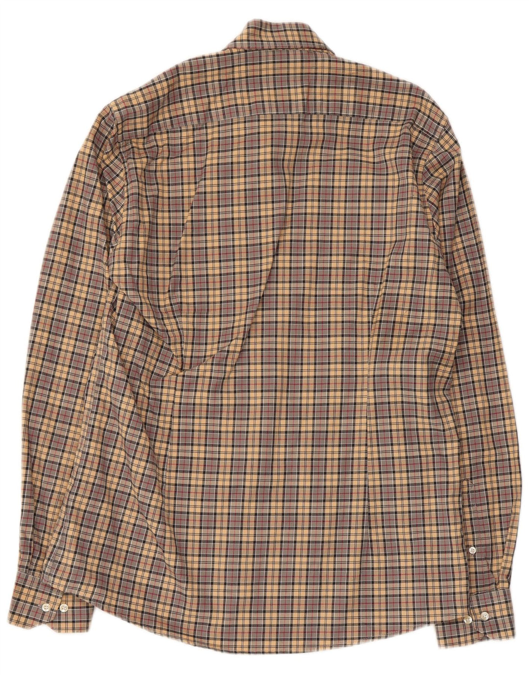 Camicia da uomo Barbour in cotone a quadri beige medio