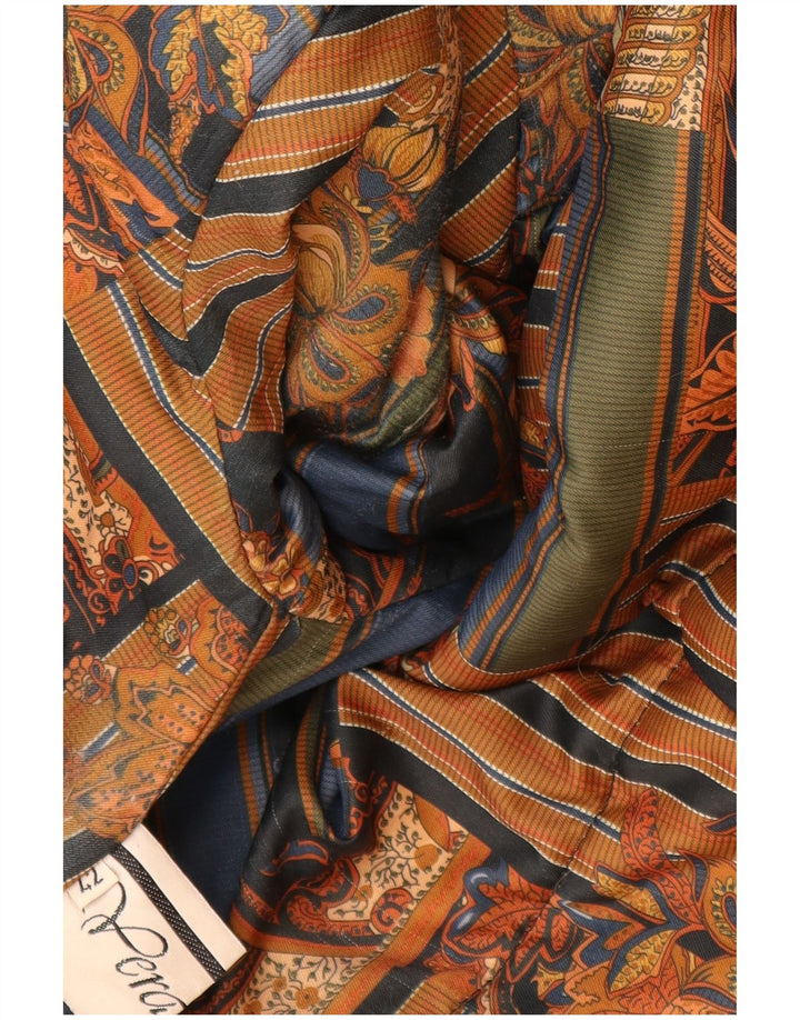 Cappotto doppiopetto vintage in pelle scamosciata oversize da donna IT 42 Marrone medio