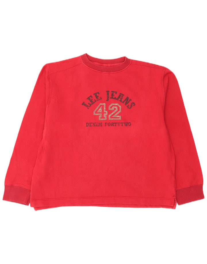 Felpa grafica da uomo Lee Jumper XL rossa