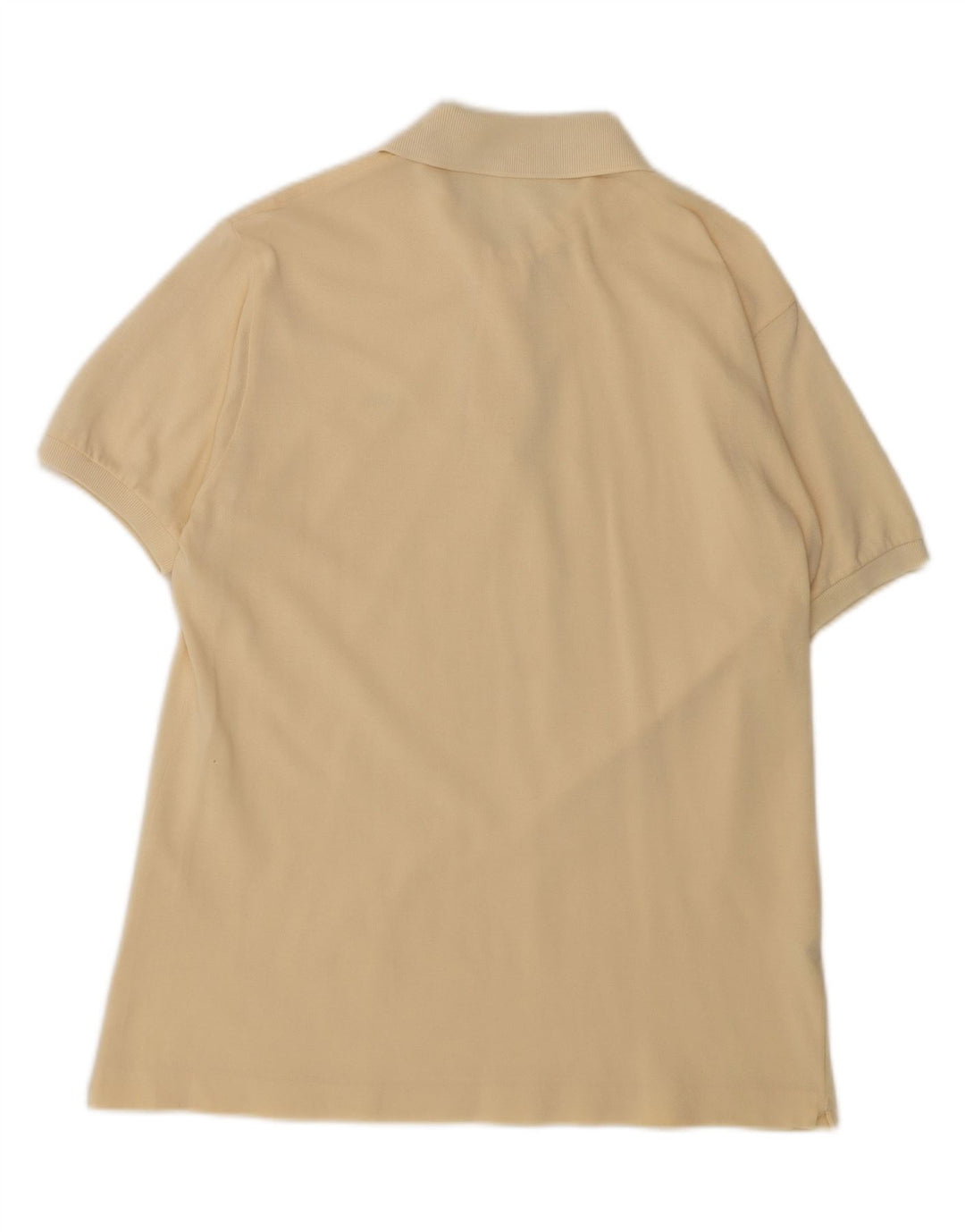 Polo Lacoste da uomo vestibilità regolare taglia 4 media cotone giallo classico