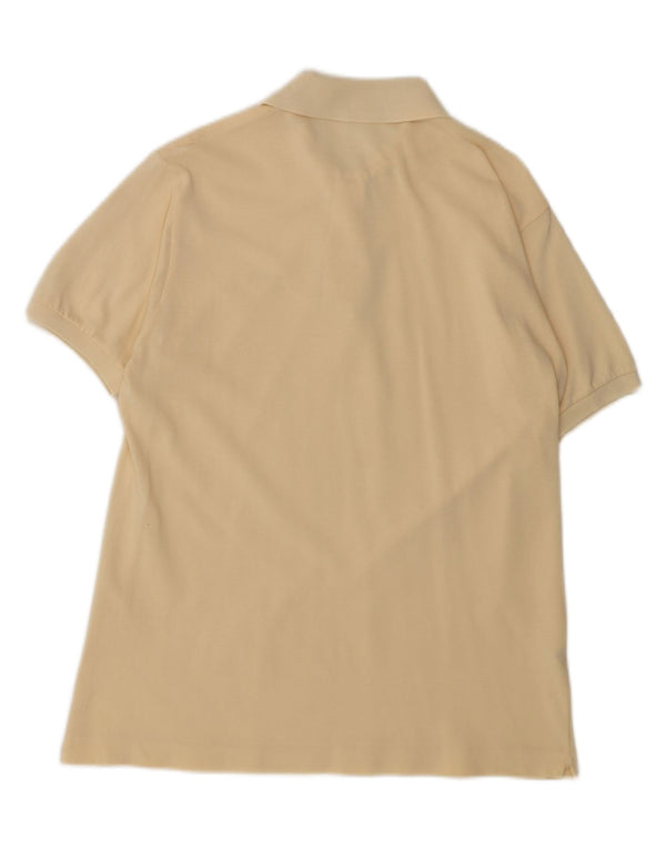 Polo Lacoste da uomo vestibilità regolare taglia 4 media cotone giallo classico