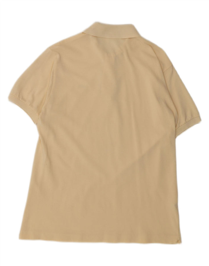Polo Lacoste da uomo vestibilità regolare taglia 4 media cotone giallo classico